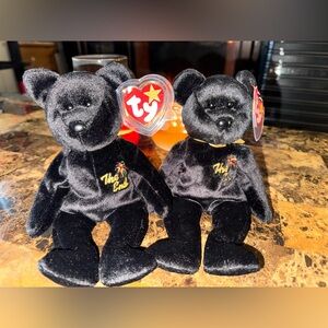🎆 Ty Beanie Baby “The End” 2000 Black Bear Retirement Plush Pair